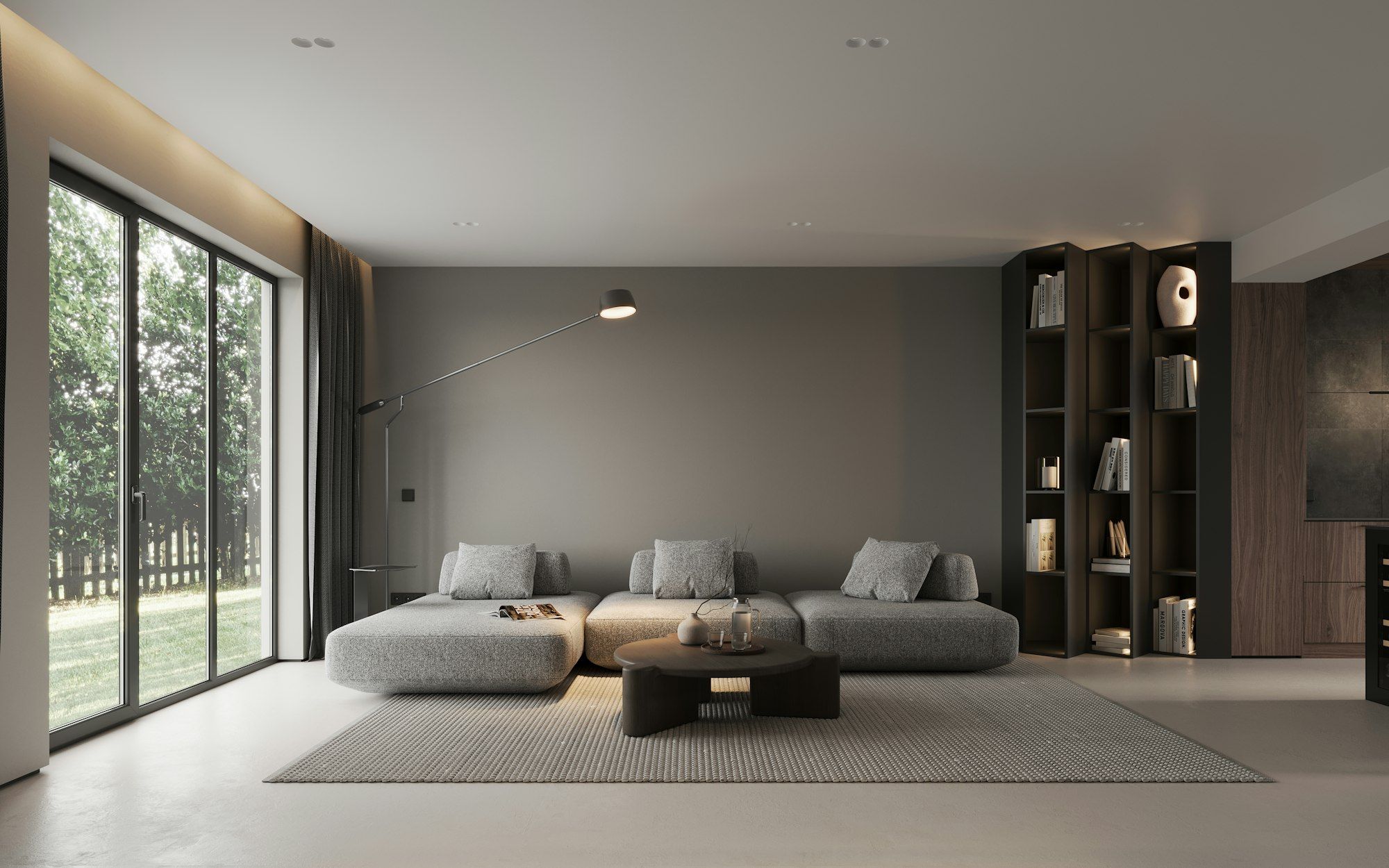 Living room in soft daylight